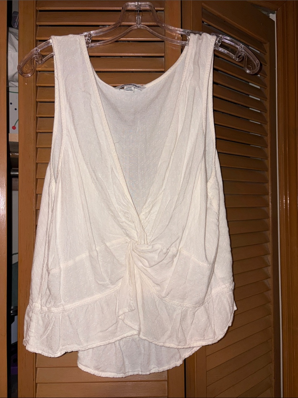 American Eagle Outfitters Cream Twist-Front Camisole